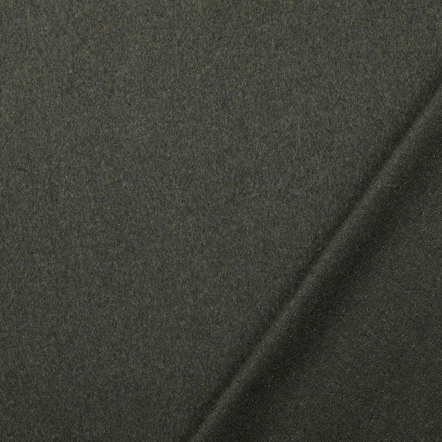 Wool Boucle fabric Olive Green brushed 
