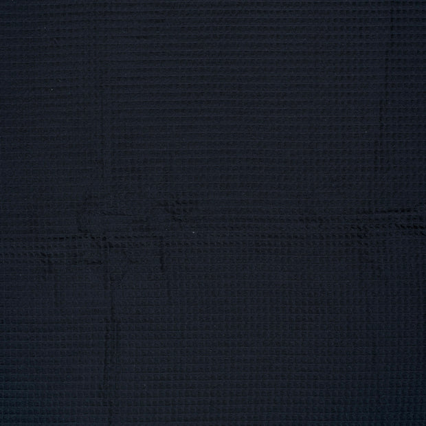 Waffle piqué fabric Navy matte 