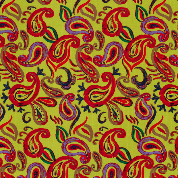 Woven Cotton Viscose fabric Lime Green matte 