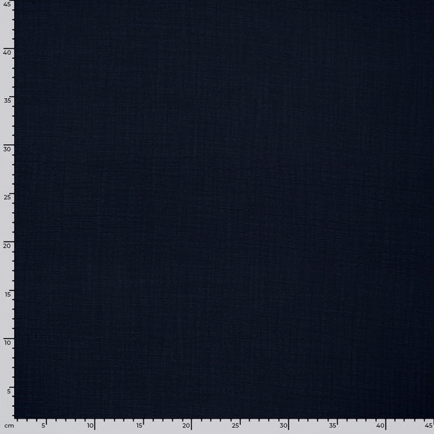 Muslin fabric Unicolour Navy