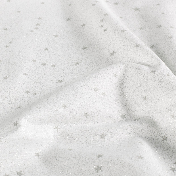 Cotton Poplin fabric Christmas Grey