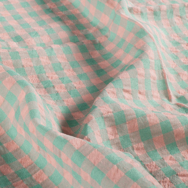 Seersucker fabric Checks Multicolor
