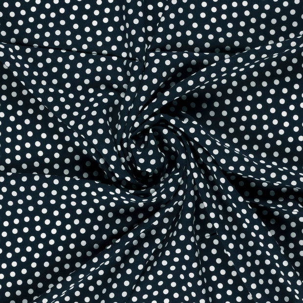 Bamboo Poplin fabric Navy printed 