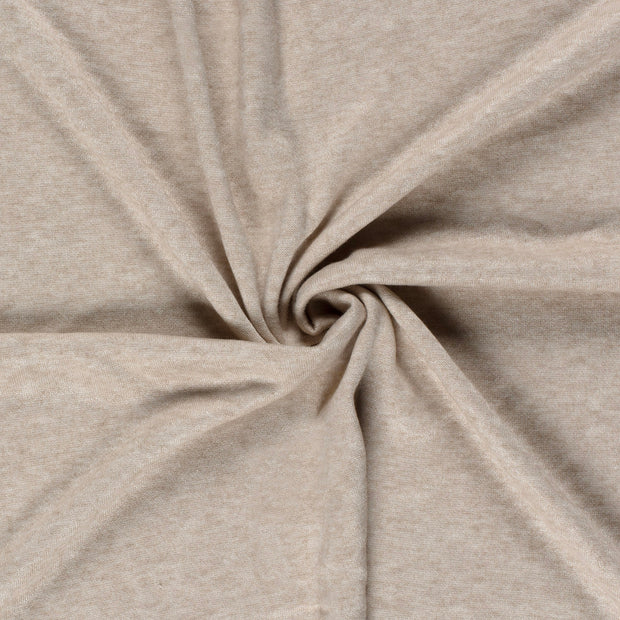 Heavy Knit fabric Beige brushed 