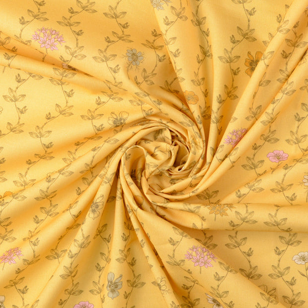 Cretonne fabric Yellow 