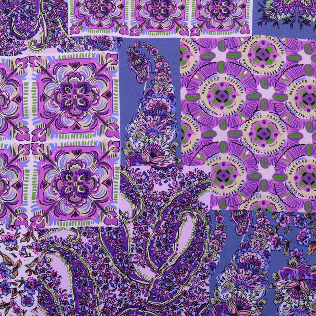 Viscose Twill fabrik Patchwork Lila
