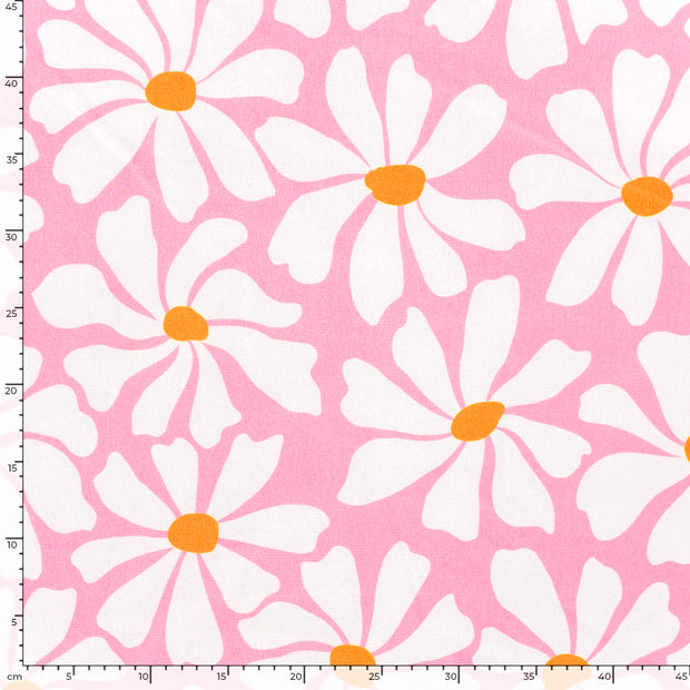Beach towel fabric Flowers Pink