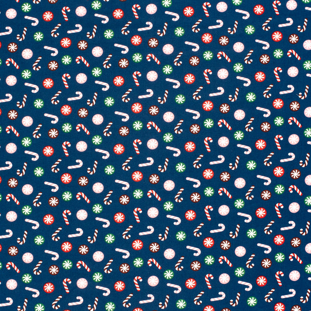 Cotton Poplin fabric Navy 