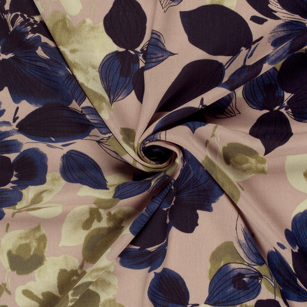 Borken Crepe fabric Old Pink printed 