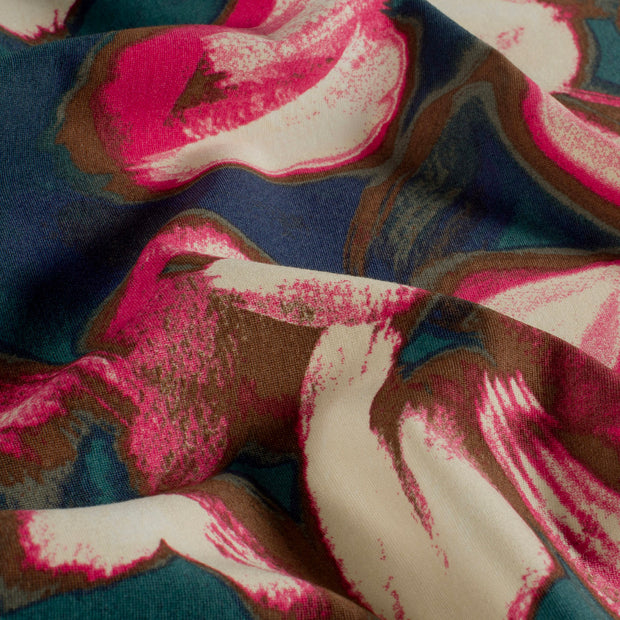 Punta di Roma fabric Abstract Petrol