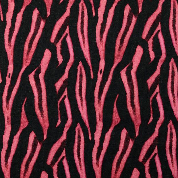 French Terry fabric Animals Light Pink
