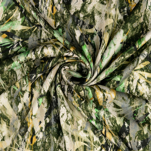 Viscose Satijn stof Olijf Groen 