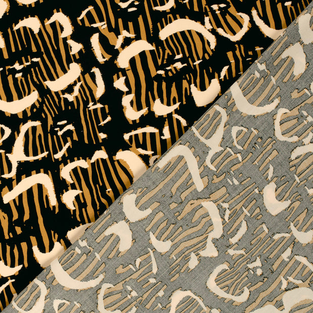 Viscose Poplin fabric Abstract printed 
