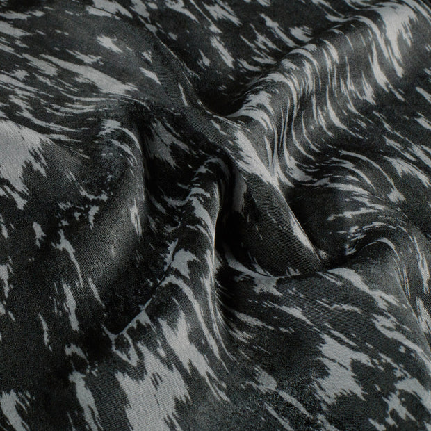 Satin Velvet fabric Abstract Dark Grey