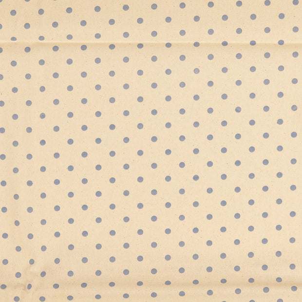 Cretonne fabric Dots Light Blue