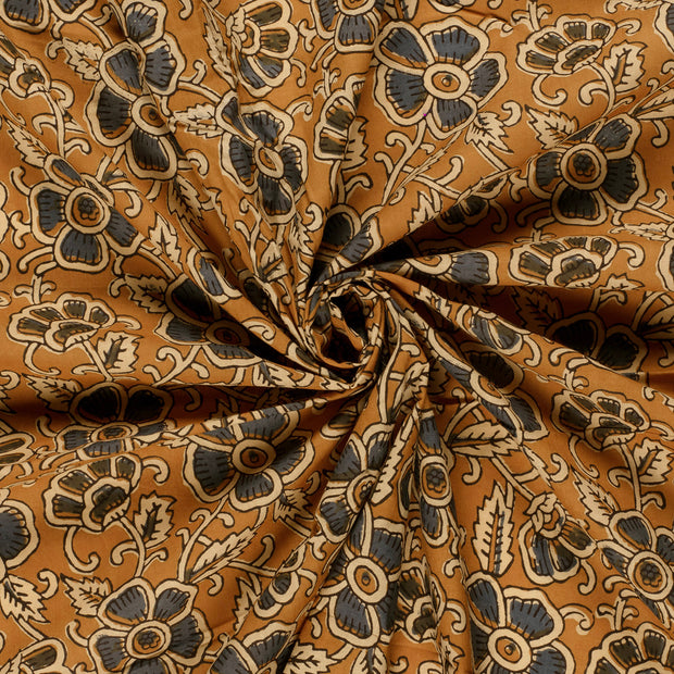 Voile fabric Oker printed 