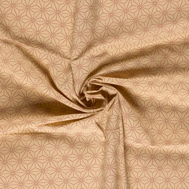 Cotton Poplin fabric Bordeaux printed 