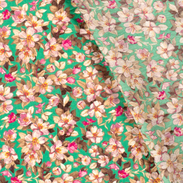 Viscose Nylon Crepe fabric Flowers printed 