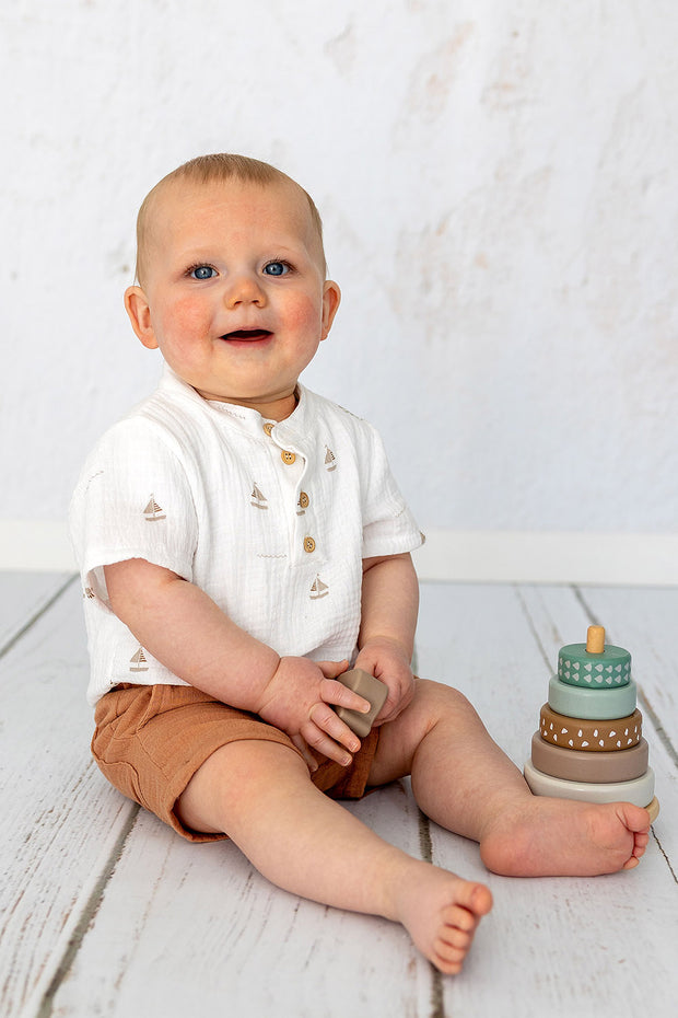 Muslin fabric Unicolour Nutmeg