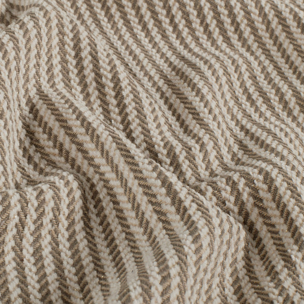 Jacquard fabric Stripes Taupe Grey