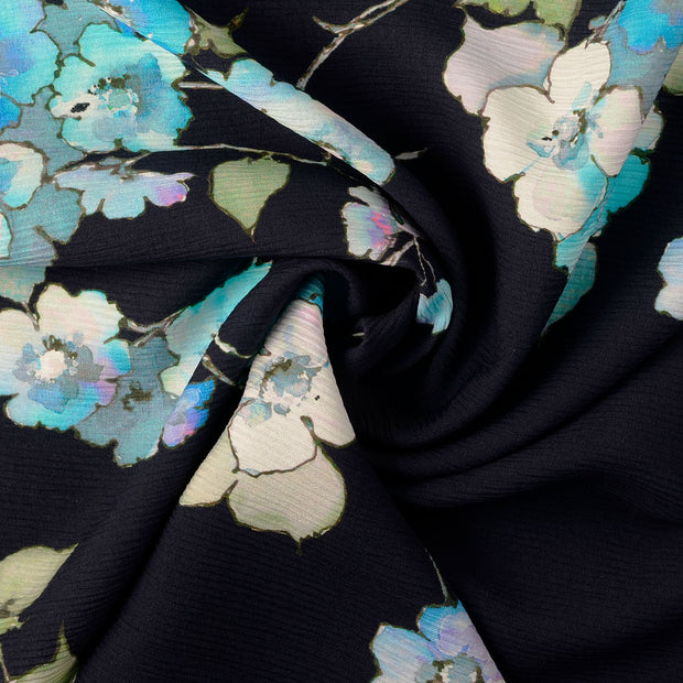 Plissé fabric Navy 