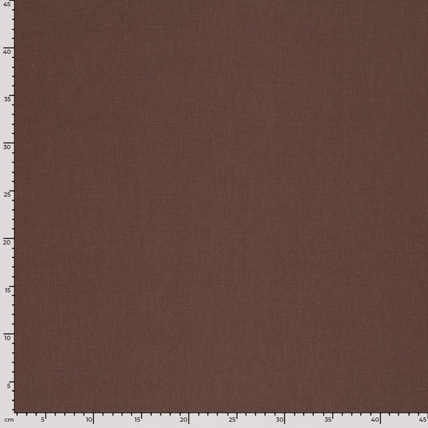 Linen Look fabric Unicolour Brique