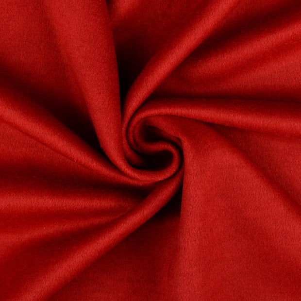 Wool Boucle fabric Red 