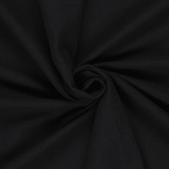 Flannel brushed Unicolour Black