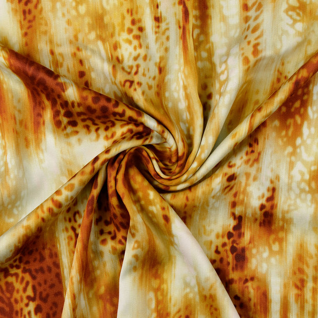 Viscose Satin fabric Brown 