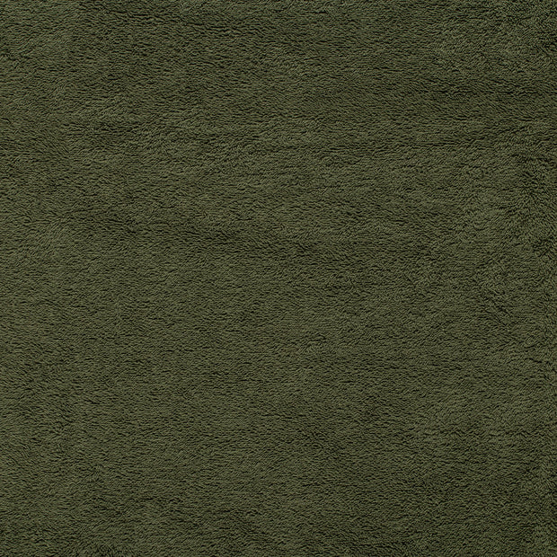 Terry Towelling fabric Khaki Green matte 