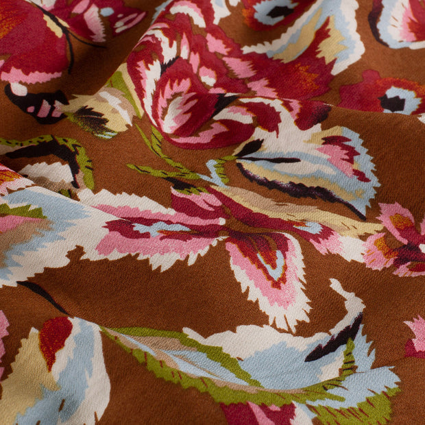 Viscose Nylon Crepe fabric Flowers 