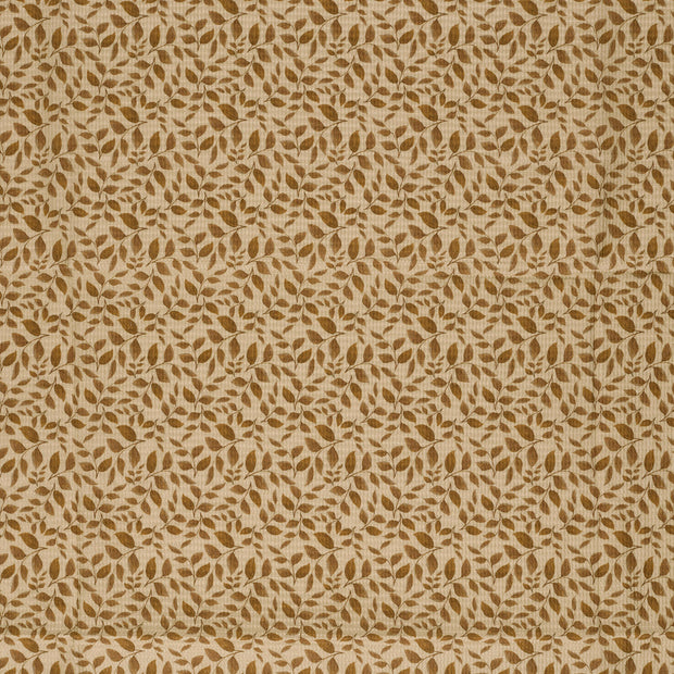 Piqué tipo gofre tela Ocre mate 