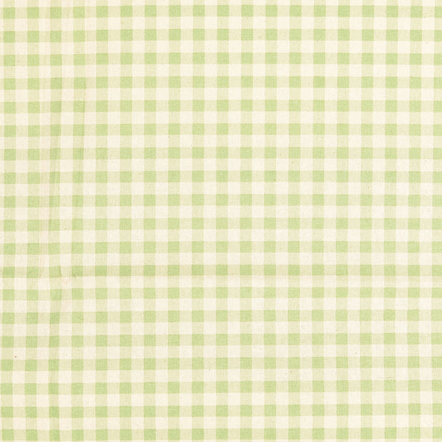 Cretonne fabric Checks Dark Mint