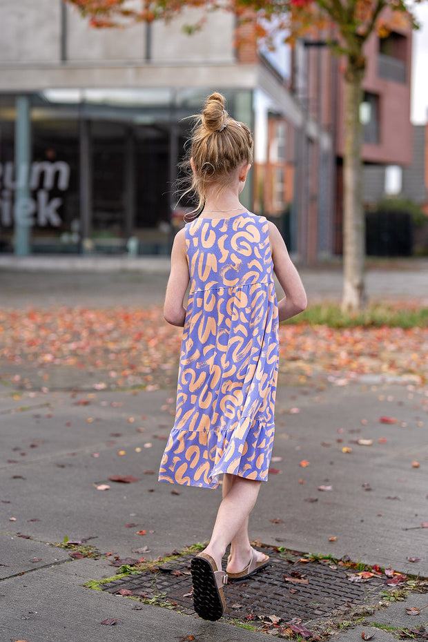Viscose Vortex Jersey fabrik Abstrakt Lila