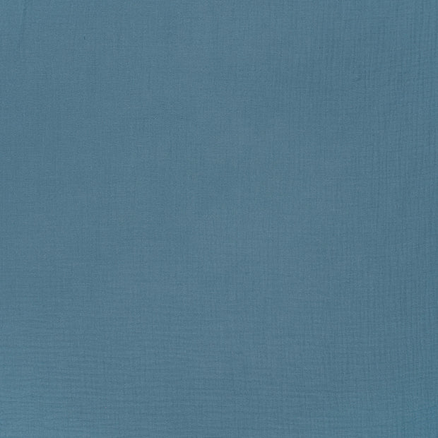 Muslin GOTS organic fabric Indigo matte 