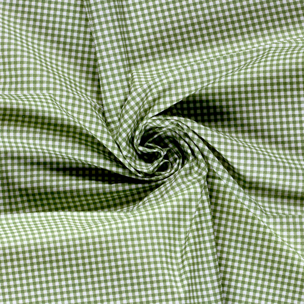 Cretonne fabric Green digital printed 