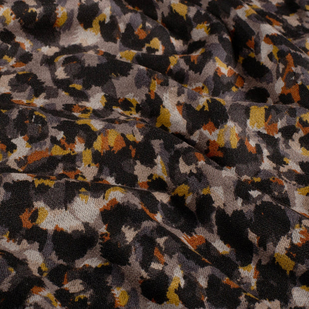 Poly Viscose Jersey fabric Abstract Oker