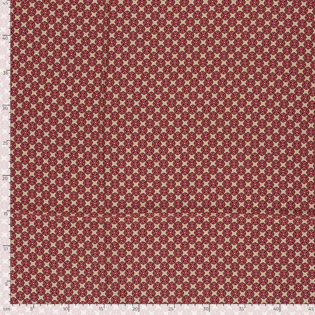 Viscose Satin tissu Abstrait Framboise