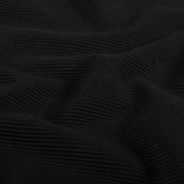 Ottoman jersey fabric Unicolour Black