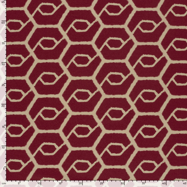 Punta di Roma fabric Abstract Bordeaux