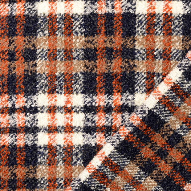 Tweed fabric Navy yarn dyed 