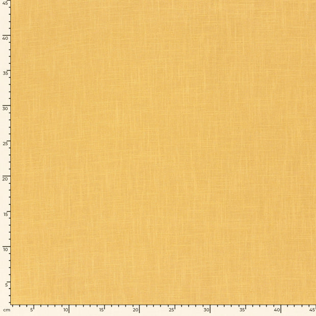 Linen fabric Unicolour Oker