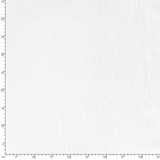 Muslin fabric Dots Off White