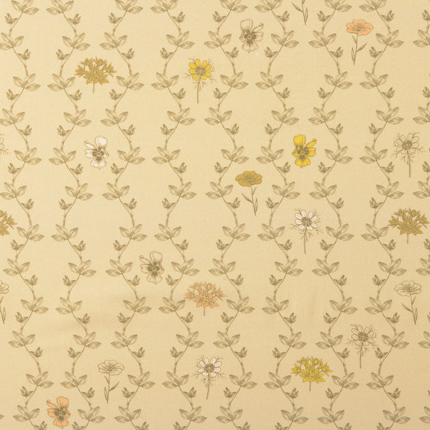 Fahnentuch fabrik Blumen Beige