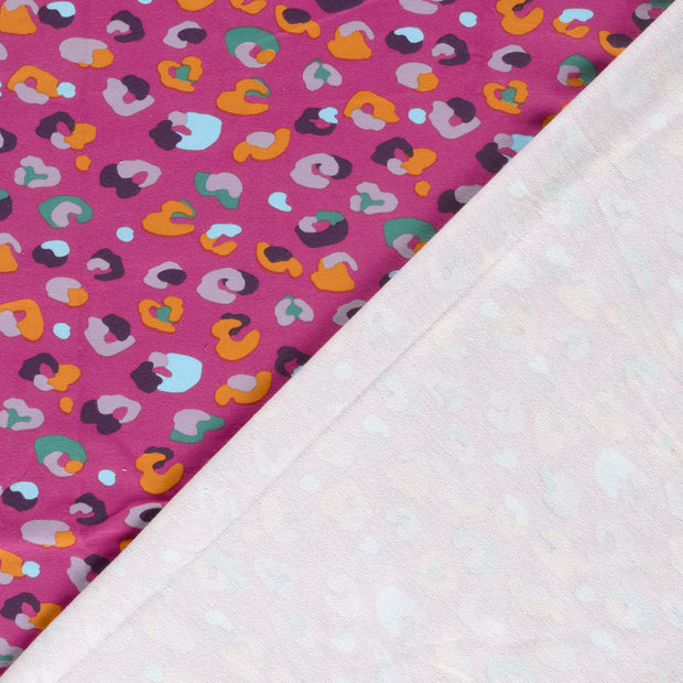 French Terry fabric Leopards digital printed 