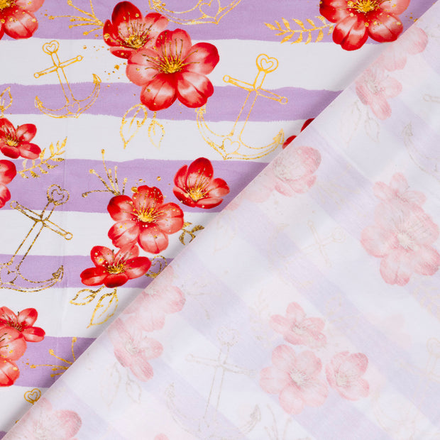Jersey fabric Anchors digital printed 