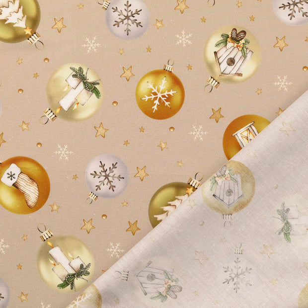 Cotton Poplin fabric Beige 