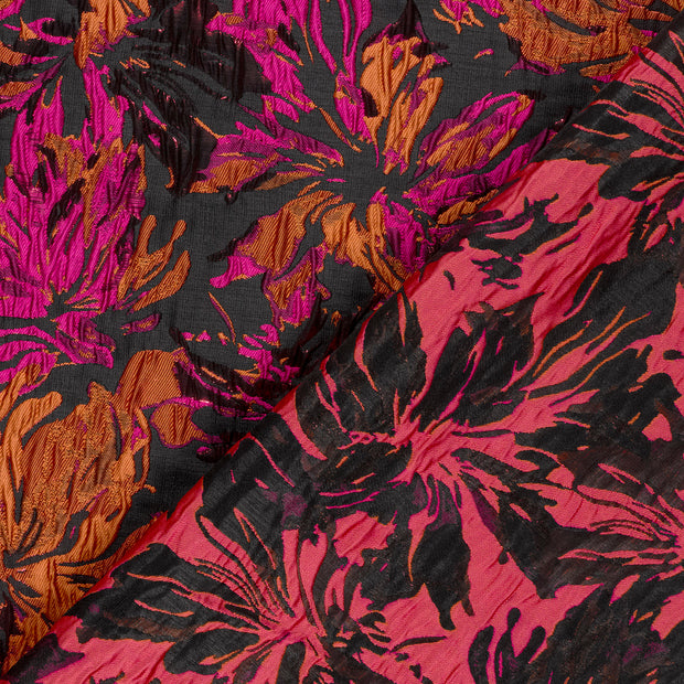 Jacquard fabric Flowers Lurex 