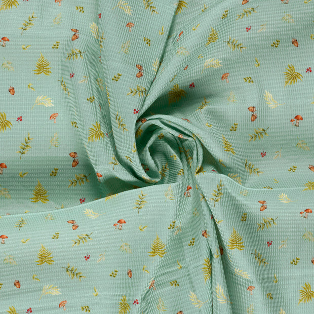 Waffle piqué fabric Mint 