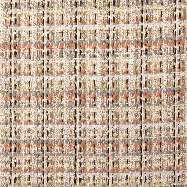 Bouclé fabric Checks Abricot